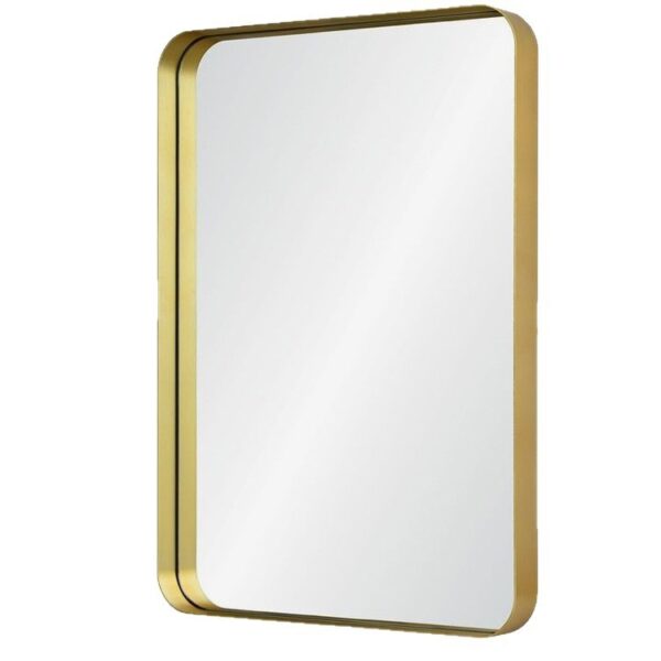 Rectangular Black Metal Frame Mirror