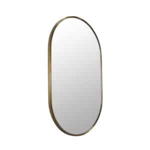 Oval Gold Stainless Steel Bathroom Mirror