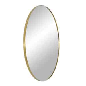 Blackened Brass Round Wall Mirror