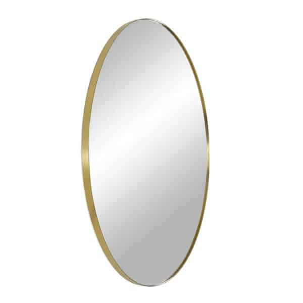 Blackened Brass Round Wall Mirror