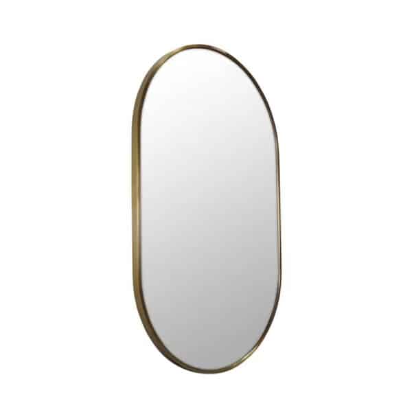 Oval Gold Stainless Steel Bathroom Mirror