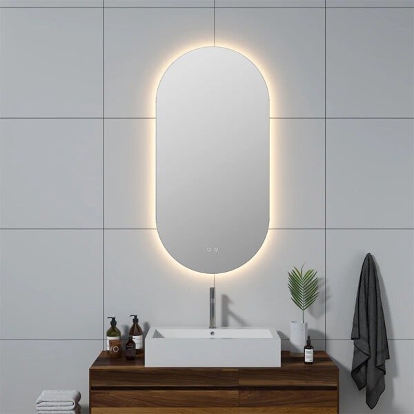 Oval LED Backit Lighted Bathroom Mirror - Image 2