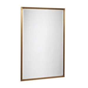 Brushed Brass Framed Rectangle Bathroom Wall Mirror