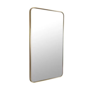 Stainless Steel Framed Radius Corner Bathroom Vanity Mirror