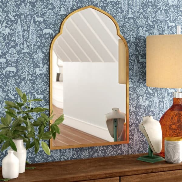 Stainless Steel Frame Arch Mirror - Image 3