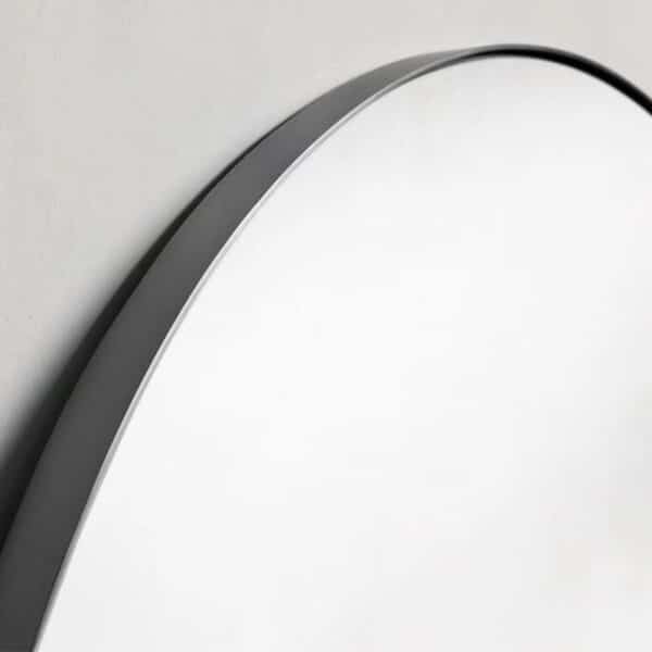 Blackened Brass Round Wall Mirror - Image 4