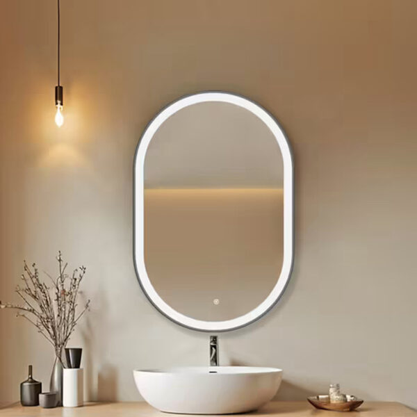 Wall Mounted Bathroom Framed LED Mirror - Image 3
