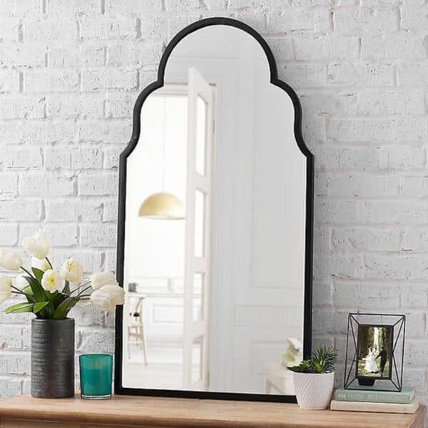 Black Metal Frame Bathroom Mirror - Image 3