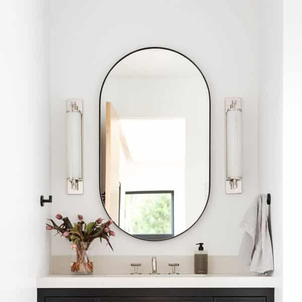 Custom Oval Gold Vanity Mirror - Image 4