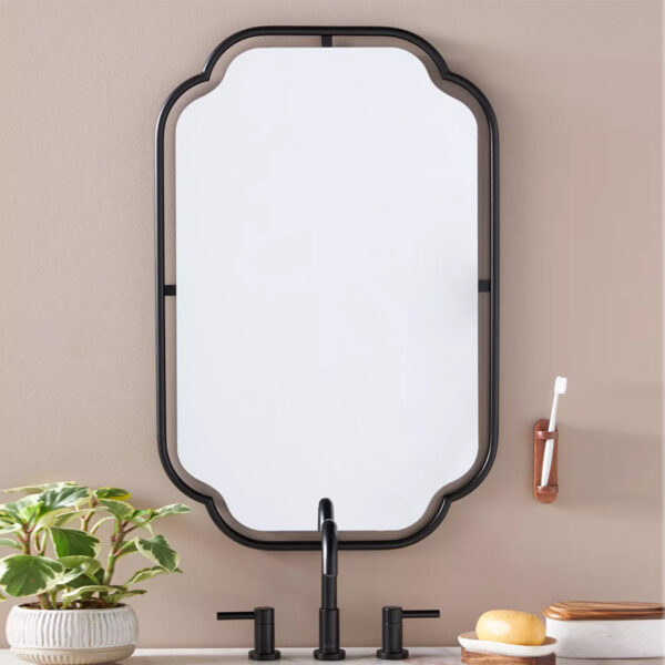 Floating Frame Square Metal Wall Mirror - Image 3