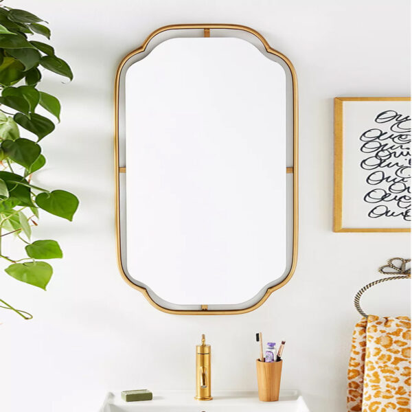 Floating Frame Square Metal Wall Mirror - Image 5