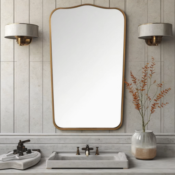 Black Frame Wall Mounted Vanity Mirror Decorative Home Art - Image 3