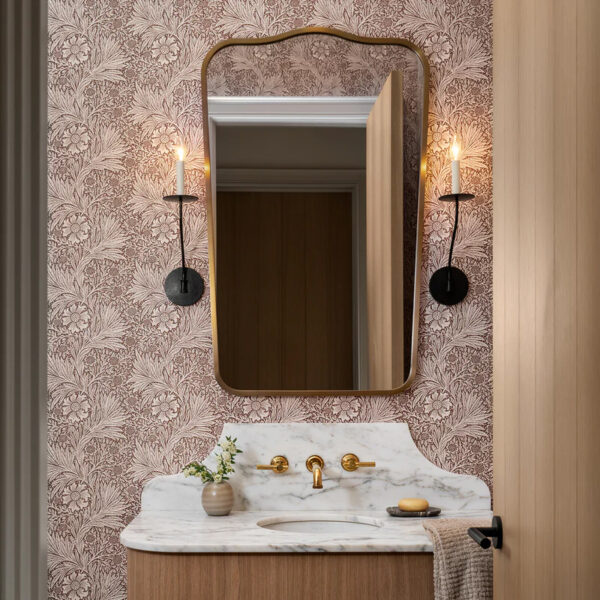 Black Frame Wall Mounted Vanity Mirror Decorative Home Art - Image 2