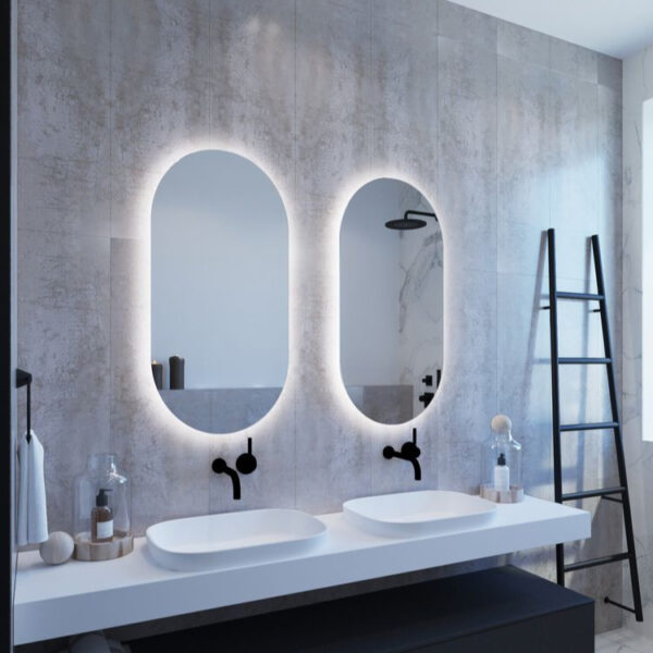 Oval LED Backit Lighted Bathroom Mirror - Image 3