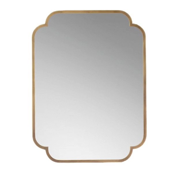 Rectangle Scalloped Decorative Wall Mirror