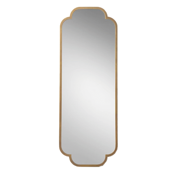 Rectangle Scalloped Decorative Wall Mirror - Image 4