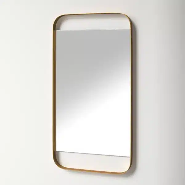 Contemporary Rectangular Wall Mirror with Black Iron Frame - Image 2