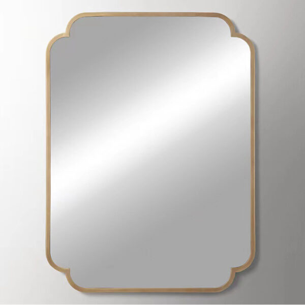 Rectangle Scalloped Decorative Wall Mirror - Image 2