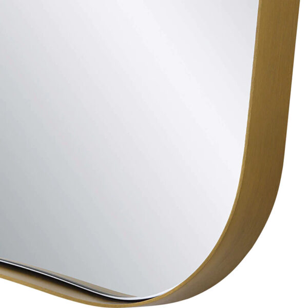 Modern Concave Top Irregular Scalloped Bathroom Wall Mirror - Image 2