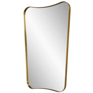 Modern Concave Top Irregular Scalloped Bathroom Wall Mirror