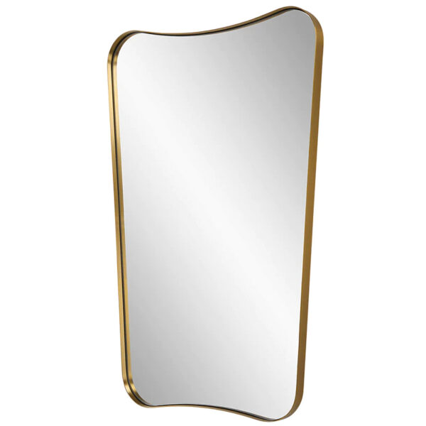 Modern Concave Top Irregular Scalloped Bathroom Wall Mirror