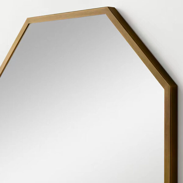 Octagon Wall Mirror Gold - Image 2
