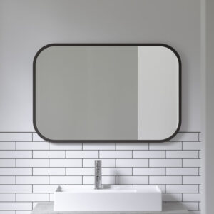 Rectangular Decorative Wall Mirror with Rounded Corners