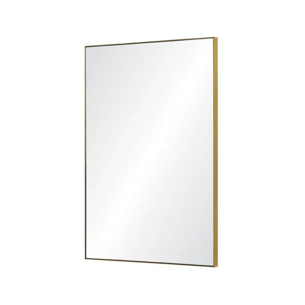 Brushed Gold Rectangular Framed Wall Mirror - Image 6