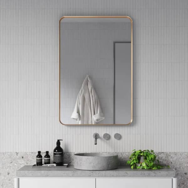 Rectangular Black Metal Frame Mirror - Image 4