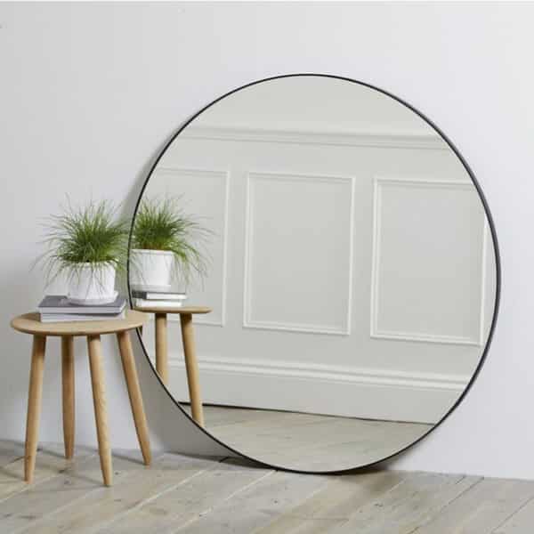 Blackened Brass Round Wall Mirror - Image 5