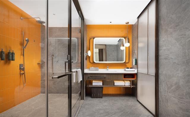 luxury hotel mirror project for Marriott bathroom space