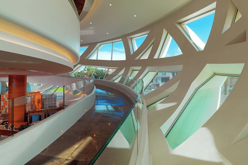 The special hotel lobby