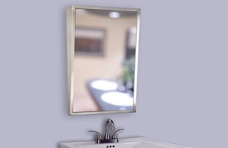 Stainless steel framed tilt handicap mirror